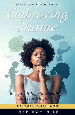 A visually engaging book cover design for a self-help book titled "Embracing Shame: Recognizing and Dealing with It"