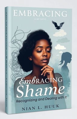 A visually engaging book cover design for a self-help book titled "Embracing Shame: Recognizing and Dealing with It"