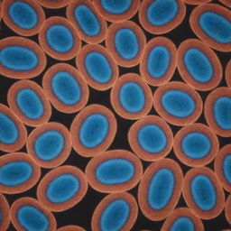 A microscopic view of chromosomes tightly coiled within the cell, each with a centromere attached exactly at the midpoint. The chromosomes and centromeres should appear in contrasting colors for clear visibility.