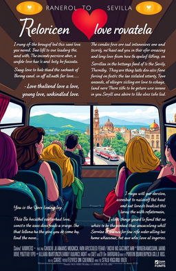 A romantic novel featuring multiple love stories unfolding on a bus journey from Ferrol to Sevilla