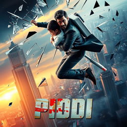 A dramatic cinematic poster for a sci-fi action thriller film titled 'PIDDI'