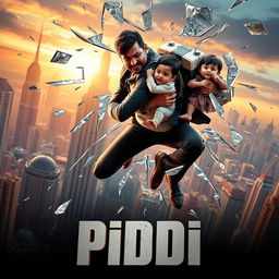 A dramatic cinematic poster for a sci-fi action thriller film titled 'PIDDI'