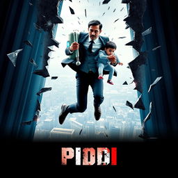 A thrilling cinematic action suspense film poster titled 'PIDDI'