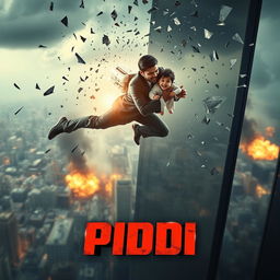 A breathtaking cinematic action suspense thriller film poster for 'PIDDI'