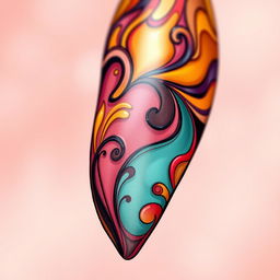 A close-up illustration of an artistic representation of a penis, showcasing intricate designs and vibrant colors