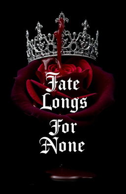 A striking image of a black and red rose adorned with a regal tiara perched atop