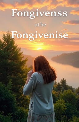 A serene and peaceful depiction of forgiveness, showcasing a beautiful, tranquil landscape