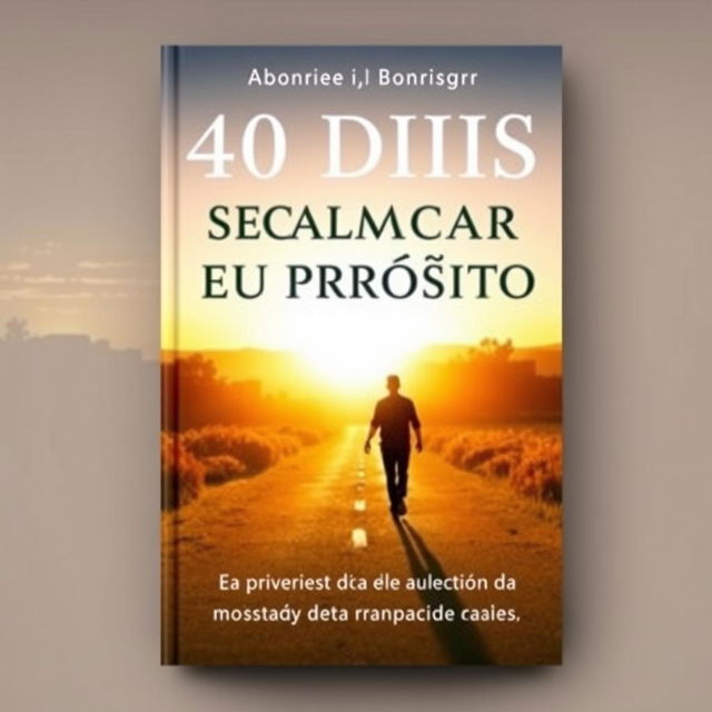 A captivating book cover design for a self-help book titled '40 Dias para Alcançar Seu Propósito'