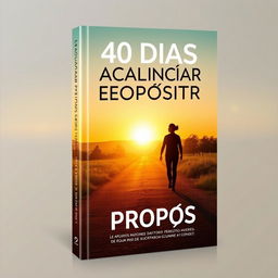 A captivating book cover design for a self-help book titled '40 Dias para Alcançar Seu Propósito'