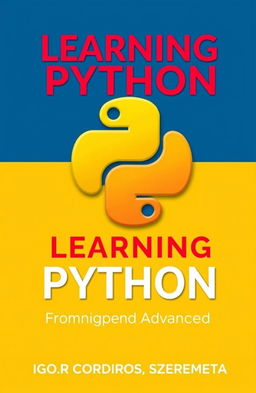 A book cover design for 'Learning Python From Beginner to Advanced' by Igor Cordeiro Szeremeta, featuring the logo of the Python Programming Language prominently