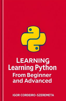 A book cover design for 'Learning Python From Beginner to Advanced' by Igor Cordeiro Szeremeta, featuring the logo of the Python Programming Language prominently