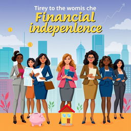 A visually engaging and inspirational graphic illustrating the importance of financial independence for women