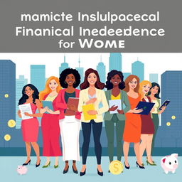 A visually engaging and inspirational graphic illustrating the importance of financial independence for women