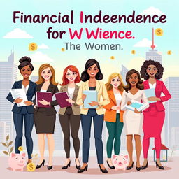 A visually engaging and inspirational graphic illustrating the importance of financial independence for women