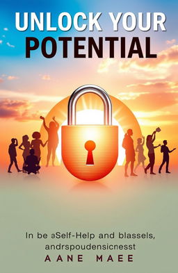 A visually captivating cover for a self-help and personal development book titled 'Unlock Your Potential: A Journey to Self-Help and Personal Development'