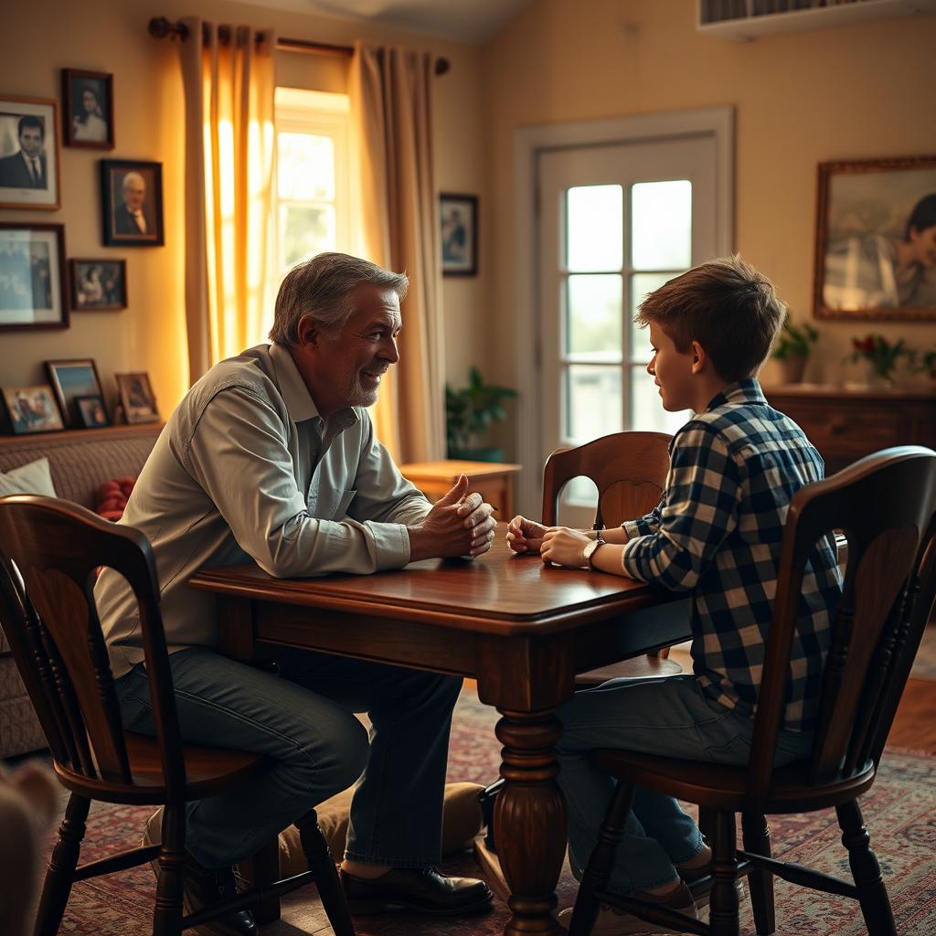 A powerful and emotional representation of the relationship between parents and children, highlighting themes of honor and integrity