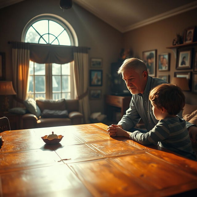 A powerful and emotional representation of the relationship between parents and children, highlighting themes of honor and integrity