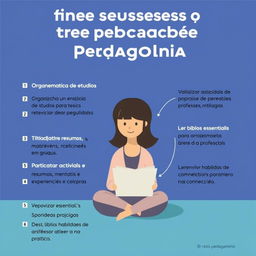 Dicas práticas e eficazes para ter sucesso no curso de pedagogia, como: 1