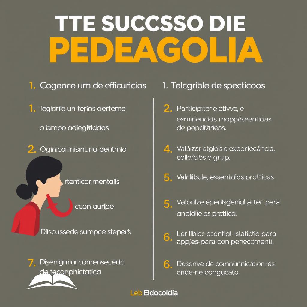 Dicas práticas e eficazes para ter sucesso no curso de pedagogia, como: 1