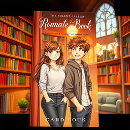 A captivating book cover featuring a girl around 16 years old with brown hair leaning casually against a library shelf