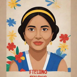 Create a poster showing appreciation to a national Filipino artist. The design should incorporate elements of Filipino culture and art, with a tasteful and simple aesthetic to convey respect and honor.