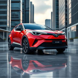 A brand new 2024 Toyota C-HR II, featuring a futuristic design with bold lines and a sleek silhouette