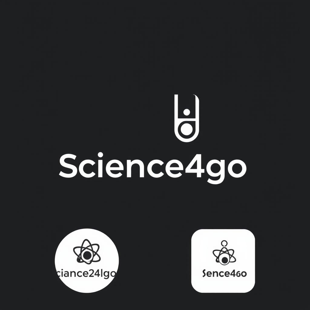 A minimalistic logo design for 'Science4go', focusing on simplicity and clean lines