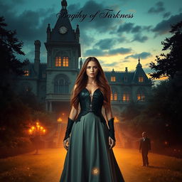 A captivating book cover for a contemporary fantasy novel, featuring a mystical and enigmatic ambiance
