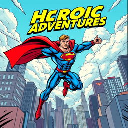 A vibrant comic book cover depicting a superhero in action