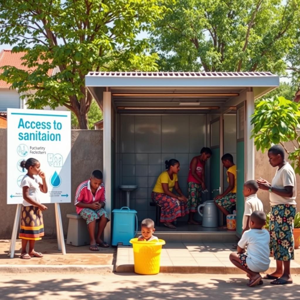 An impactful image focusing on the theme of access to sanitation