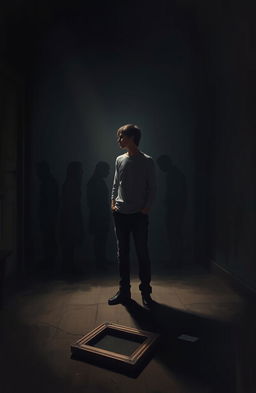 A dramatic scene depicting the theme of betrayal by loved ones, featuring a person standing alone in a dimly lit room, their expression a mix of heartbreak and disbelief