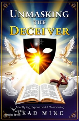 A visually captivating cover for a Christian ebook titled 'Unmasking the Deceiver'