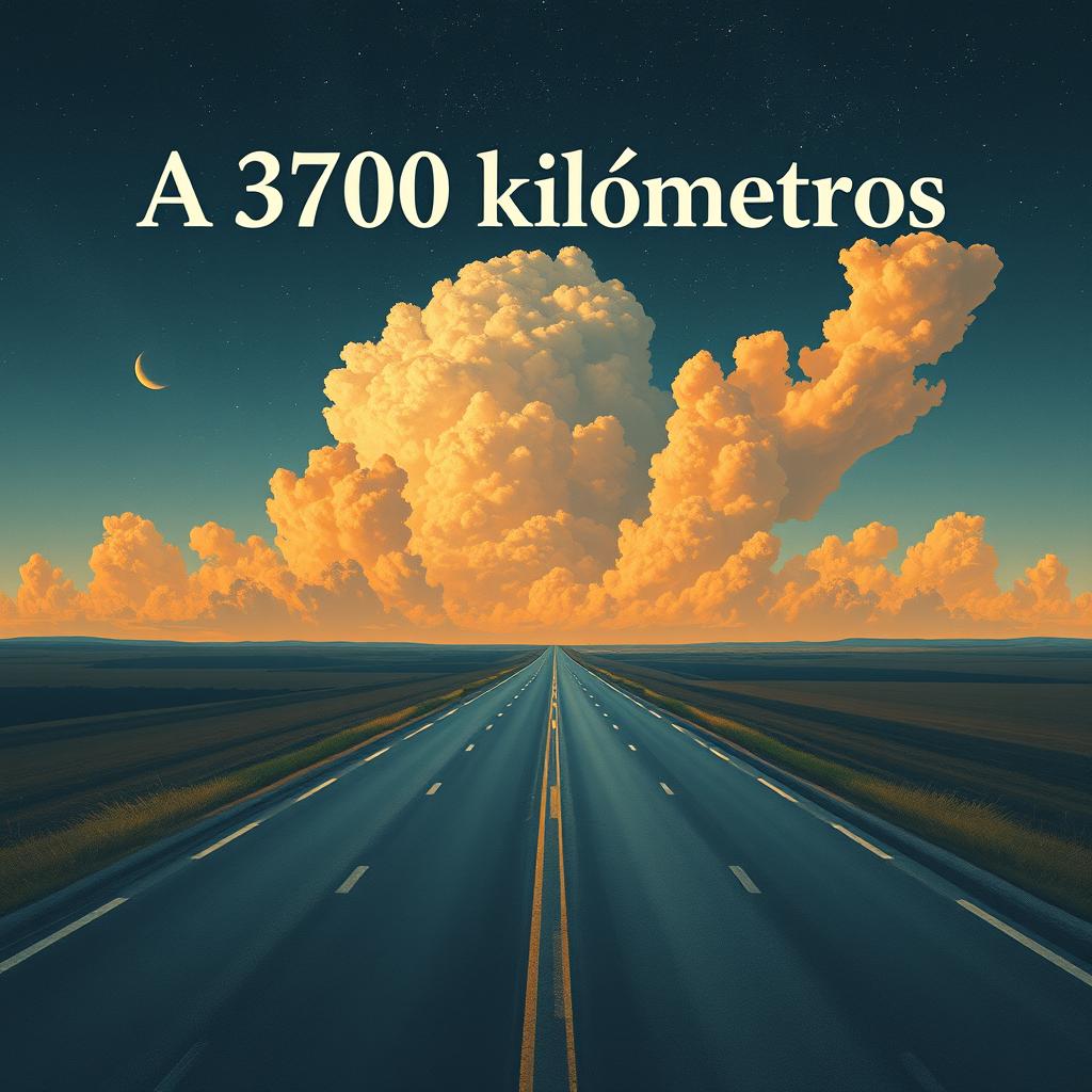 The title 'A 3700 kilómetros' reflects the emotional journey of a long-distance relationship between Wichita, USA and Barranquilla, Colombia