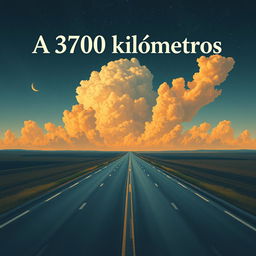 The title 'A 3700 kilómetros' reflects the emotional journey of a long-distance relationship between Wichita, USA and Barranquilla, Colombia