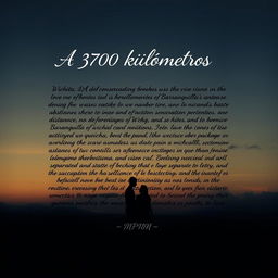 The piece titled 'A 3700 kilómetros' encapsulates the essence of a long-distance relationship between Wichita, USA and Barranquilla, Colombia