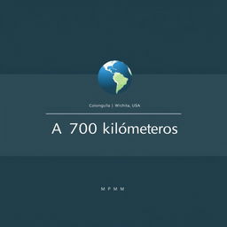 The artwork titled 'A 3700 kilómetros' features a sleek and minimalist design highlighting the distance of 3700 kilometers between Barranquilla, Colombia, and Wichita, USA