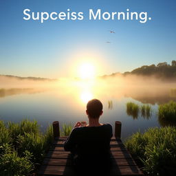 A serene and uplifting scene depicting a successful morning