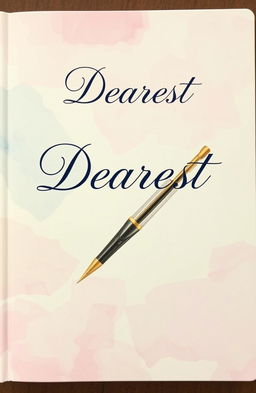 A beautiful book cover titled "Dearest" featuring an elegant pen design