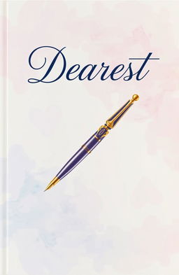 A beautiful book cover titled "Dearest" featuring an elegant pen design