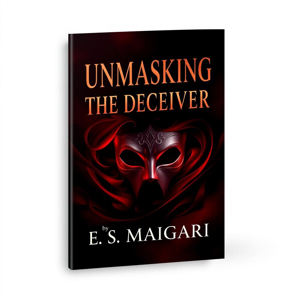 A captivating book cover design for 'UNMASKING THE DECEIVER' by E S Maigari