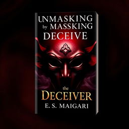 A captivating book cover design for 'UNMASKING THE DECEIVER' by E S Maigari