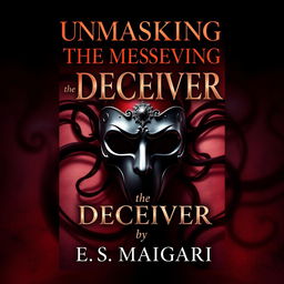 A captivating book cover design for 'UNMASKING THE DECEIVER' by E S Maigari