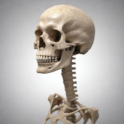 Generate an anatomically accurate skeletal system clipart, featuring a closed bone fracture prominently for educational purposes