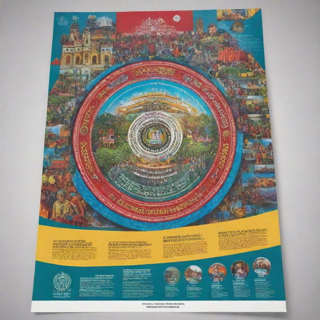 Generate a conceptual and vibrant university poster. The design must embody Mindanao State University's vision and mission, highlighting its pivotal role in leading societal transformation and adaptability in a fast-paced world.