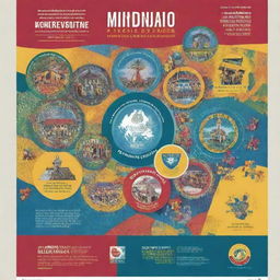 Generate a conceptual and vibrant university poster. The design must embody Mindanao State University's vision and mission, highlighting its pivotal role in leading societal transformation and adaptability in a fast-paced world.