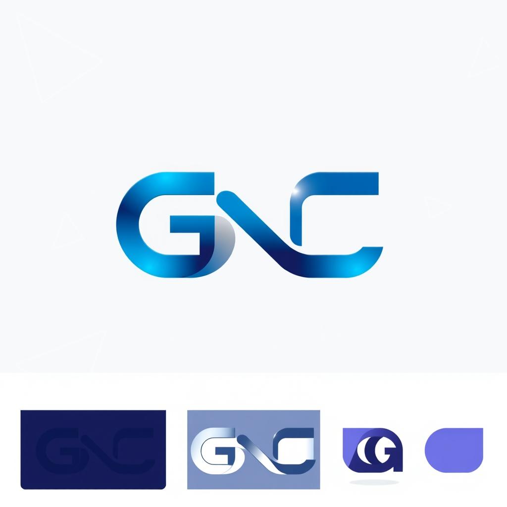 A modern and sleek logo design for a brand named 'GC'