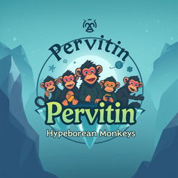 A visually captivating logo design for a group chat named 'Pervitin Hyperborean Monkeys'