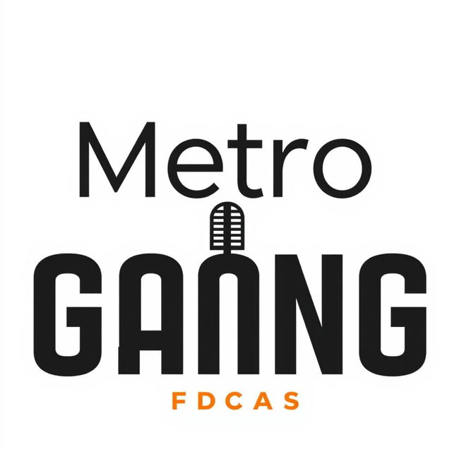 A modern poster design for a podcast titled 'Metro Gang'