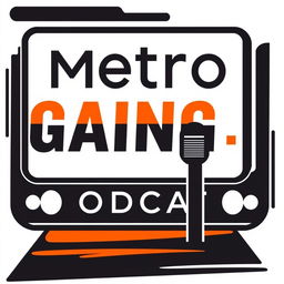 A modern poster design for a podcast titled 'Metro Gang'