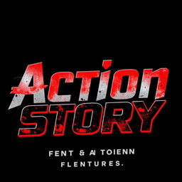 A unique and engaging font design inspired by an action story theme